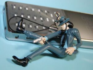  strap for mobile phone Jigen Daisuke black necktie .. Lupin III figure mascot accessory 