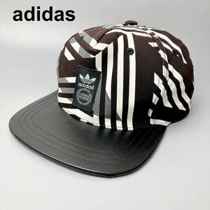 美品 adidas アディダス キャップ 帽子 スナップボタン BBキャップ メンズ B92305-92