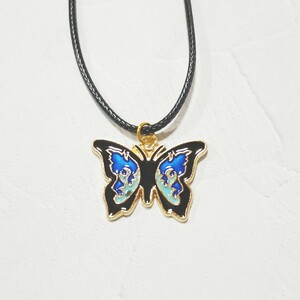  butterfly . parts necklace Gold charm choker butterfly Halloween fancy dress cosplay 