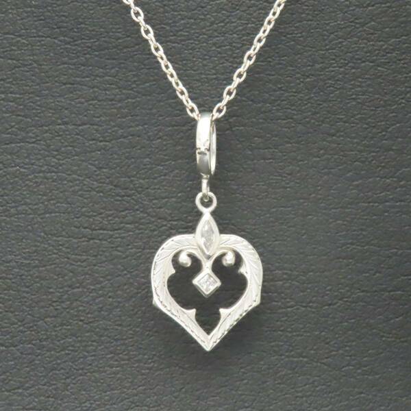 新品同様 美品 Loree Rodkin ローリーロドキン ハート ネックレス シルバー925 SMALL FDL GOTHIC HEART SILVER PENDANT 社外チェーン 2g