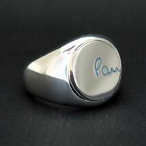 新品同様 美品 Paul Smith ポールスミス 丸型印台 リング 指輪 メンズ シルバー925 20号 14.4g_画像4