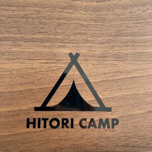 118. 【送料無料】 HITORI CAMP ソロキャンプ カッティングステッカー テント CAMP アウトドア 黒 【新品】
