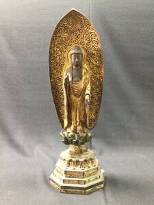 S10265【阿弥陀如来】立像 仏教美術 仏像 高さ51cm木彫 木製
