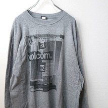 VOLCOM ボルコム プリントTシャツ ロングTシャツ ロンT グレー sizeXL_画像1