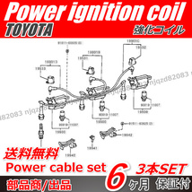 【送料無料】トヨタ 80系 スープラ 2JZ-GTE【JZA80】ダイレクト イグニッションコイル スパークケーブル 90919-02216 即納 新品_画像3