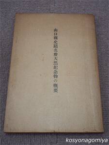 291Y【山口県史蹟名勝天然記念物の概要】昭和8年・山口県発行■非売品