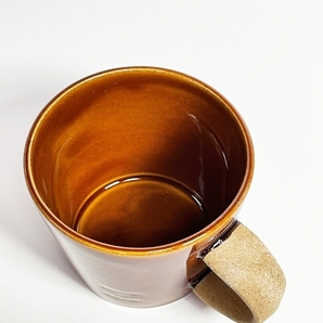 ★新品★ マグカップ 日本製 美濃焼 ブラウン 茶色 大きい かわいい おしゃれ 和食器 茶器 陶芸 焼き物 コーヒーカップ コップ マグ カフェの画像2