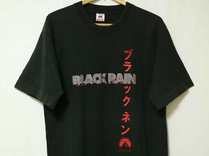 入手困難 プロモT ! BLACK RAIN ブラック・レイン 1989年 USA製 映画 プロモ Tシャツ L 高倉健 松田優作 ムービー Paramount Pictures //