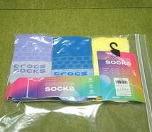 サイズ22～24.5cm★3足セット★クロックス　ソックス　CROCS SOCKS★女性に　大人サイズS★207955-5PZ-S★正規品★9148 スポーツソックス_画像6