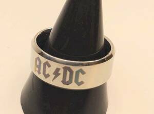 送料無料　【１８号】AC/DC　リング　指輪　シルバー　バンド　パンク　ロック　ストリート　ファンスマ