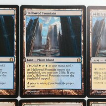 sB532o [まとめ] MTG 神聖なる泉 Hallowed Fountain RTR 土地 R レア 3枚 寺院の庭 Temple Garden RTR 土地 R レア 3枚 計6枚_画像4