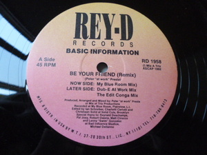 Basic Information / Be Your Friend (Remix) エレガント DEEP HOUSE 12 Peter At Work Presta 試聴