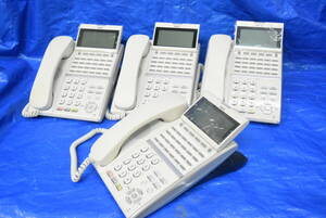 NEC　ビジネスフォン/24ボタン多機能電話機4台セット Aspire UX 【DTZ-24D-2D(WH)】　◆Z0182(0919)◆