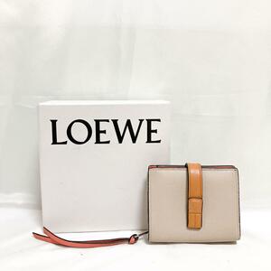  прекрасный товар Loewe дыра грамм compact Zip бумажник soft серый n машина f