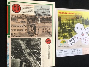 大阪市交通局　御堂筋完成50周年記念乗車券　昭和62年　サイコロゲーム式