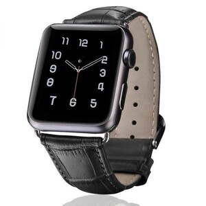 Apple Watch バンド 49ｍｍ 45ｍｍ 44mm 42mm 黒 バンド 本革 45ミリ 44ミリ 42ミリ ビジネス アップルウォッチ ベルト レザー製 ブラック