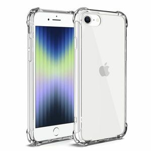 A 在庫処分 iPhone SE 2020 (2世代) ケース 衝撃吸収 クリア 透明 カバー アイフォン 保護 丈夫 耐衝撃 超頑丈 ソフト シリコン 米軍 Apple