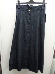  taking over OK! SCAPA Scapa long skirt size :38 black flax 100% used 