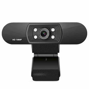 【セール】HDウェブカメラ プライバシーシャッター付き 1080P1920P 200万画素 マニュアルフォーカス WEBカメラ 内蔵 マイク 360°調整可能