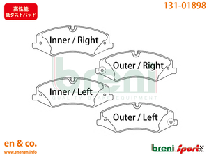 【高性能低ダスト】Land Rover ディスカバリー4 LA3SB用 フロントブレーキパッド+センサー ランドローバー