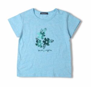 ムージョンジョン　Tシャツ　100cm 半袖　水色　新品　キラキラ 半袖Tシャツ