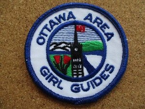 80s オタワ カナダOTTAWA AREA ガールスカウト GIRL SCOUT ワッペン パッチ /腕章ガイド グッズ ボーイスカウトA日本連盟 シャツ かわいい