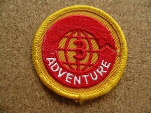 00s ボーイスカウト ADVENTURE 3 アドベンチャー ビンテージ刺繍ワッペン/ ガールスカウト グッズ カスタム パッチBOY SCOUTアメリカ