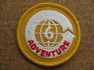 00s ボーイスカウト ADVENTURE 6 アドベンチャー ビンテージ刺繍ワッペン/ ガールスカウト グッズ カスタム パッチBOY SCOUTアメリカ