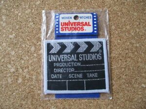 80s USAユニバーサルスタジオUNIVERSAL STUDIOSワッペン/WOVEN PATCHESパッチUSJビンテージ映画PATCHカチンコ旅行MOVIE遊園地ユニバ D15