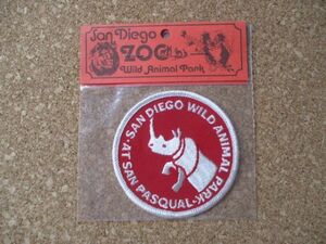 80s サン・ディエゴ動物園SAN DIEGO WILD ANIMAL PARKビンテージ ワッペン/サファリパークZOOサイPATCHカリフォルニアUS動物パッチ D15