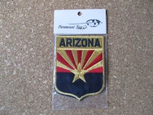 70s アリゾナ ARIZONA ワッペン/paramount flag co.エンブレム州旗ビンテージ旅行アメリカ合衆国パッチVintageお土産サボテンPATCH USA D14