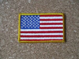 80s 米国アメリカ星条旗ビンテージ刺繍ワッペン/U.S.A.国旗PATCHサバゲー米軍ミリタリー旅行スーベニア観光フラッグUSA土産パッチ D15