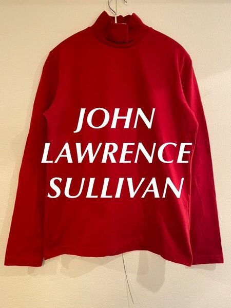 JOHN LAWRENCE SULLIVAN レッド ハイネック カットソー ロンT 長袖 ジョンローレンスサリバン ① モックネック 赤