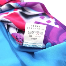KOLBEH 半袖レトロシャツ 9R ブルー ポリエステル 総柄 日本製 未使用品_画像6