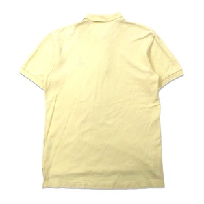 YVES SAINT LAURENT ポロシャツ L イエロー コットン ロゴ刺繍 オールドの画像3