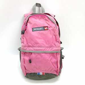 s# Millet /MILLET nylon rucksack / Day Pack BAG# pink /KIDS for children /99[ used ]