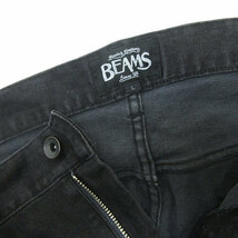 k■ビームス/BEAMS スキニーブラックデニムパンツ【L】黒/MENS■208【中古】_画像2