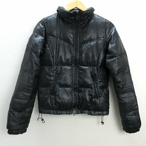 s# Moussy /moussy full Zip down jacket JKT[2] black /LADIES/148[ used ]