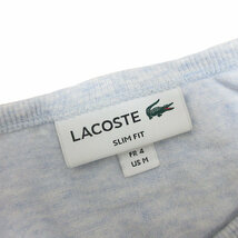 z■ラコステ/ LACOSTE SLIMFIT コットンワニ Tシャツ【US/M】水色系/men's/26【中古】■_画像2