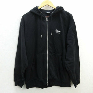 s# GU /GU×SOPH. 1MW BY SOPH. Logo print sweat Parker [L] black /MENS/125[ used ]