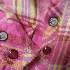 全国送料無料 エムピーエス MPS RAPUA 子供服キッズベビー女の子綿100%素材ネルチェックウェスタンシャツ 90の画像4