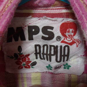 全国送料無料 エムピーエス MPS RAPUA 子供服キッズベビー女の子綿100%素材ネルチェックウェスタンシャツ 90の画像5