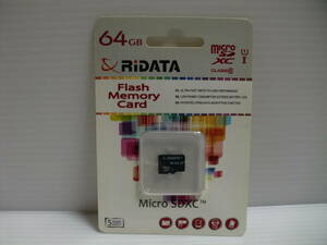 未開封品・未使用品　microSDXCカード 64GB　RIDATA　メモリーカード 　microSDカード