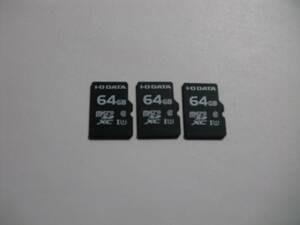 3 шт. комплект I*O DATA 64GB microSDXC карта формат завершено microSD карта карта памяти 