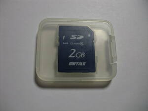 ケース付き　2GB　BUFFALO　SDカード　フォーマット済み　メモリーカード