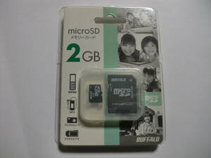未開封品・未使用品　microSDカード　2GB　BUFFALO　メモリーカード 　