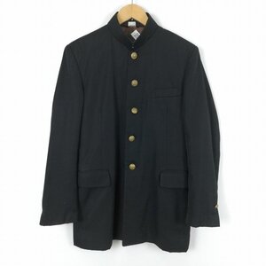 学生服 学ラン 男子 上着 ウール混 変形学生服 詰襟 カシドス 黒 中古 ランクC a3 JJ5230