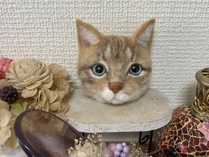 Ryan☆羊毛フェルト☆ブローチorマグネット☆茶トラ猫☆ねこ☆ハンドメイド☆