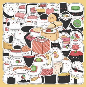 おにぎり　和食　寿司　巻き寿司　食べ物　料理　シール　ステッカー60枚MA