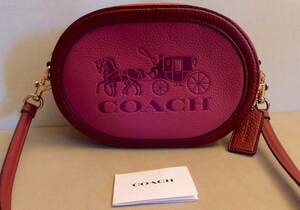 【USA★COACH★コーチ】C5777★カメラバッグ★ホース＆キャリッジ★クロスボディ／ショルダーバッグ★カラーブロック★ペブルレザー